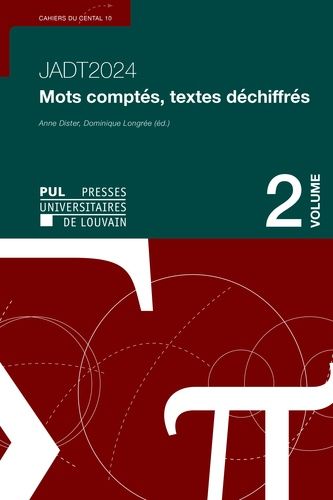 Emprunter JADT 2024 Mots comptés, textes déchiffrés vol. 2 livre