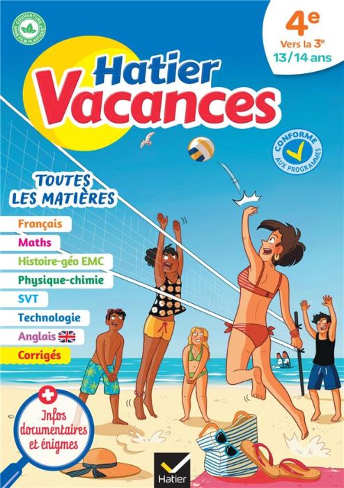 Emprunter Hatier vacances de la 4e vers la 3e. Toutes les matières, Edition 2023 livre