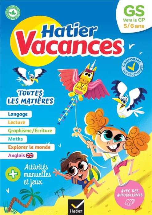 Emprunter Hatier vacances GS vers le CP. Toutes les matières, Edition 2023 livre