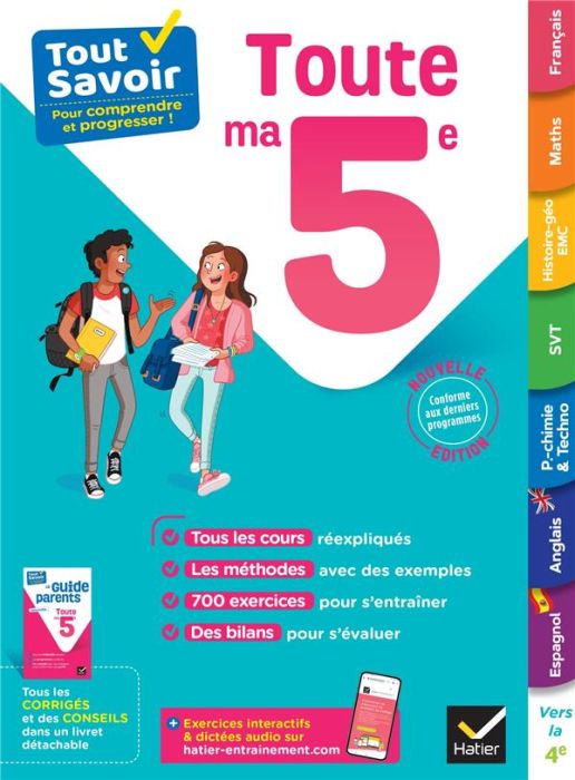 Emprunter Toute ma 5e. Avec le Guide parents détachable livre