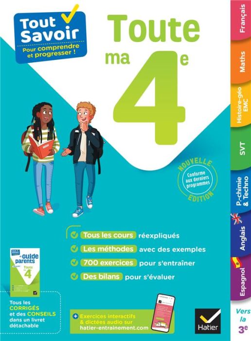 Emprunter Toute ma 4e. Avec le guide parent détachable livre