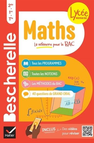 Emprunter Maths 2de, 1re, Tle. Toutes les notions de maths des programmes du lycée livre