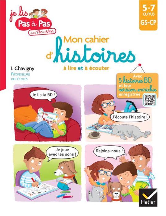 Emprunter Mon cahier d'histoires à lire et à écouter GS-CP. avec 5 histoires BD et leur version enrichie enreg livre