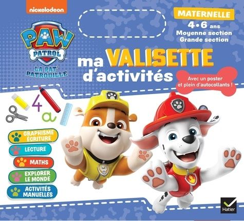 Emprunter Ma valisette d'activités Maternelle moyenne section Grande section Paw Patrol La Pat' Patrouille livre