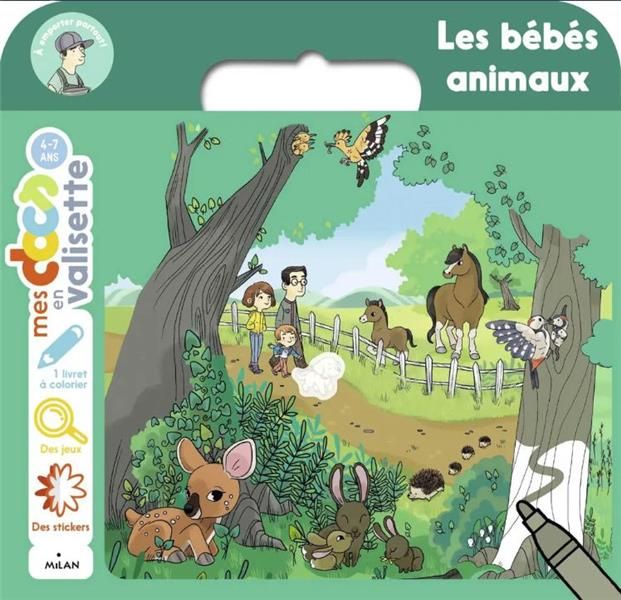 Emprunter Les bébés animaux. Avec 1 livret de coloriage, 4 grandes images avec stickers, des jeux d'observatio livre