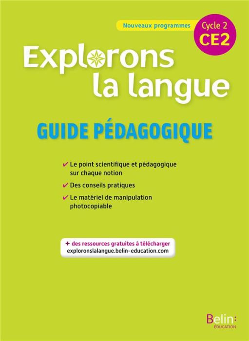 Emprunter Explorons la langue CE2 cycle 2. Guide pédagogique livre