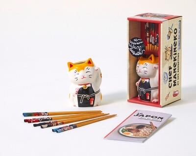 Emprunter Chef Manekineko et ses baguettes. Avec 4 paires de baguettes décorées, 1 pot à baguettes Manekineko livre