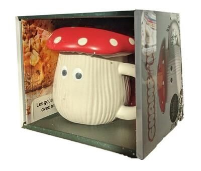 Emprunter Champi'mug. Ce coffret contient : 1 mug champignon et son couvercle en céramique et un livret de rec livre