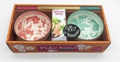 Emprunter Poke bowls Aloha. Ce coffret contient : 2 bols décorés, 2 paires de baguettes, 1 livre de recettes d livre