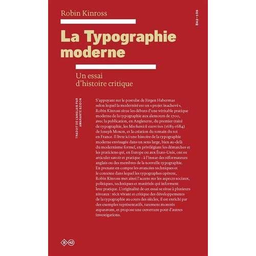 Emprunter La typographie moderne. Un essai d’histoire critique livre