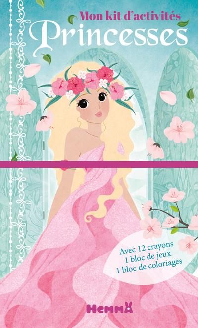 Emprunter Mon kit d'activités Princesses (fond bleu). Avec 12 crayons de couleur, 1 bloc de jeux, 1 bloc de co livre