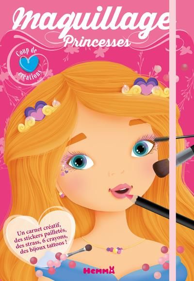 Emprunter Maquillage princesses. Avec plus de 160 stickers pailletés, des strass, des bijoux tatoos, 1 carnet livre