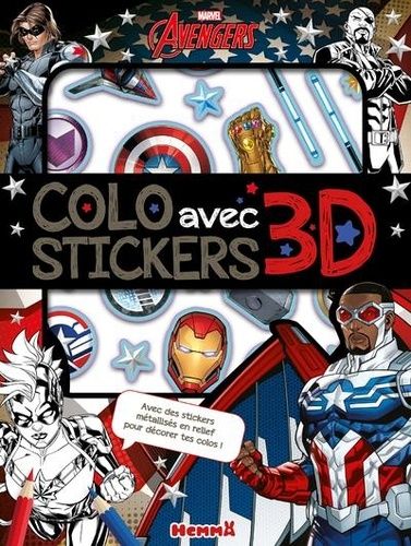 Emprunter Marvel Avengers. Colo avec stickers 3D livre