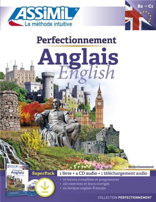 Emprunter Anglais Perfectionnement B2-C1. SuperPack avec 1 livre, 1 téléchargement audio, avec 4 CD audio livre