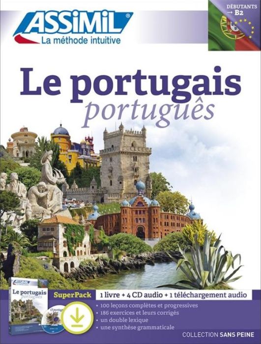 Emprunter Le portugais, débutants B2. Super pack avec 1 livre, 4 CD audio et 1 téléchargement audio, avec 4 CD livre