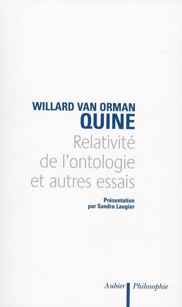 Emprunter Relativité de l'ontologie et autres essais livre