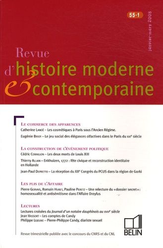 Emprunter Revue d'histoire moderne et contemporaine Tome 55 N° 1, Janvier-mars 2008 livre