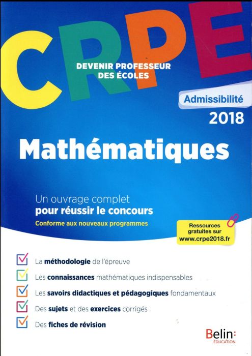 Emprunter CRPE Mathématiques. Epreuve écrite d'admissibilité, Edition 2019 livre