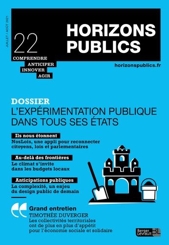 Emprunter Horizons publics N° 22, juillet-août 2021 : L'expérimentation publique dans tous ses états livre