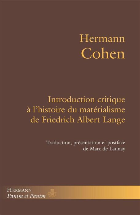 Emprunter Introduction critique à l'histoire du matérialisme de Friedrich Albert Lange livre