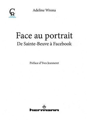 Emprunter Face au portrait. De Sainte-Beuve à Facebook livre