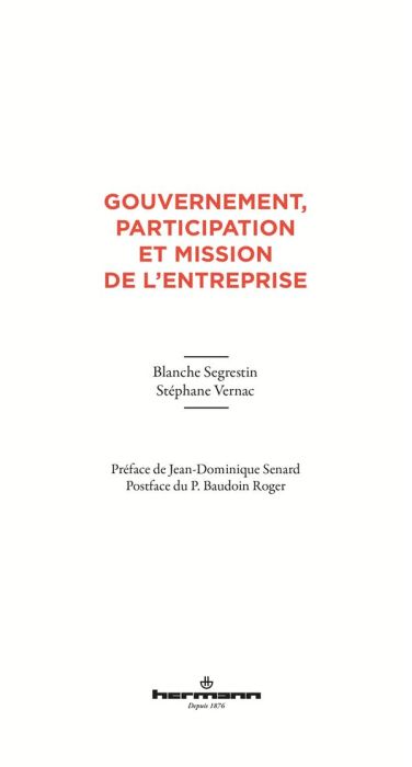 Emprunter Gouvernement, participation et mission de l'entreprise livre