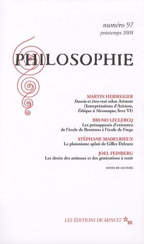 Emprunter Philosophie N° 97, Printemps 2008 livre