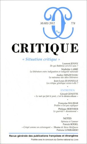 Emprunter Critique N° 778, mars 2012 : Situation critique livre