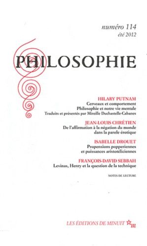 Emprunter Philosophie N° 114, été 2012 livre