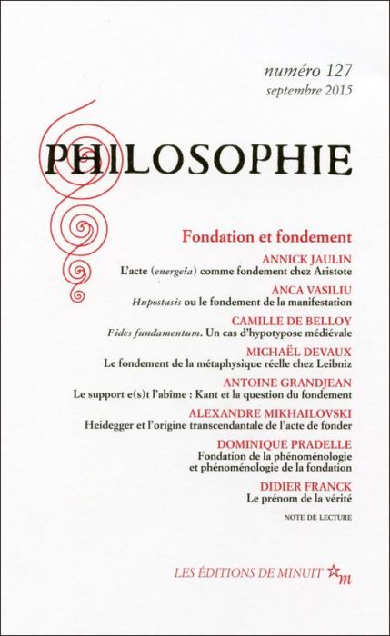 Emprunter Philosophie N° 127, Septembre 2015 : Fondation et fondement livre