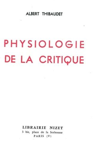 Emprunter Physiologie de la critique livre