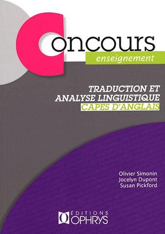 Emprunter Traduction et analyse linguistique. CAPES d'anglais livre