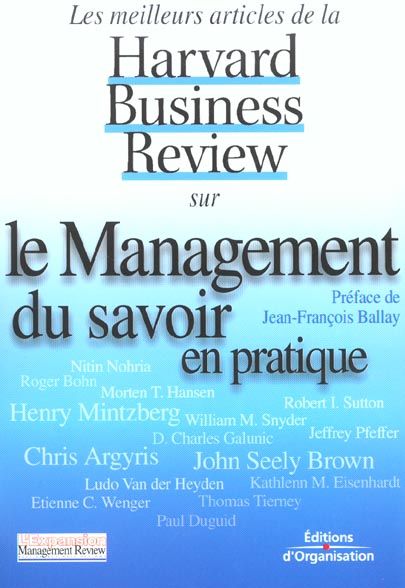 Emprunter Le management du savoir en pratique livre