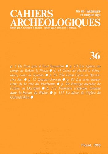 Emprunter Cahiers archéologiques N° 36/1988 livre