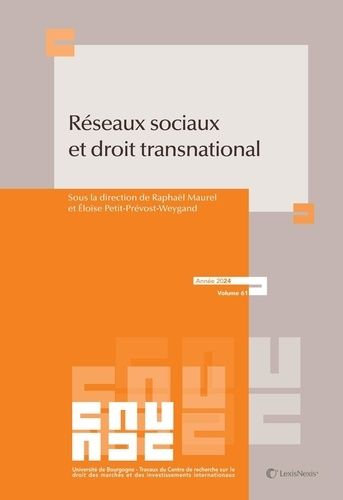 Emprunter Réseaux sociaux et droit transnational livre