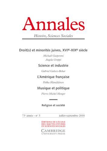 Emprunter Annales Histoire, Sciences Sociales N° 3, juillet-septembre 2018 livre