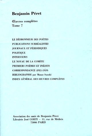 Emprunter Oeuvres complètes. Tome 7, Publications surréalistes. Journaux et périodiques. Politique. Interviews livre