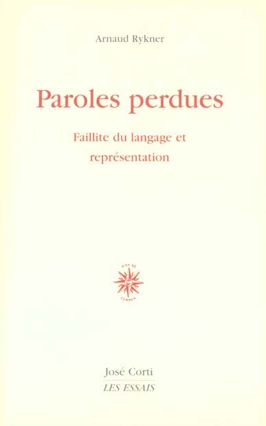 Emprunter Paroles perdues. Faillite du langage et représentation livre