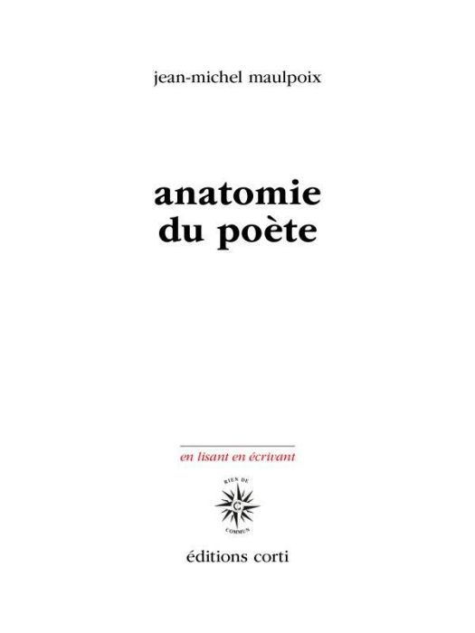 Emprunter Anatomie du poète livre