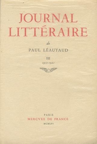 Emprunter Journal littéraire. Tome 3, 1910-1921 livre