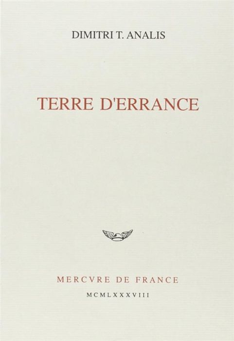 Emprunter Terre d'errance livre