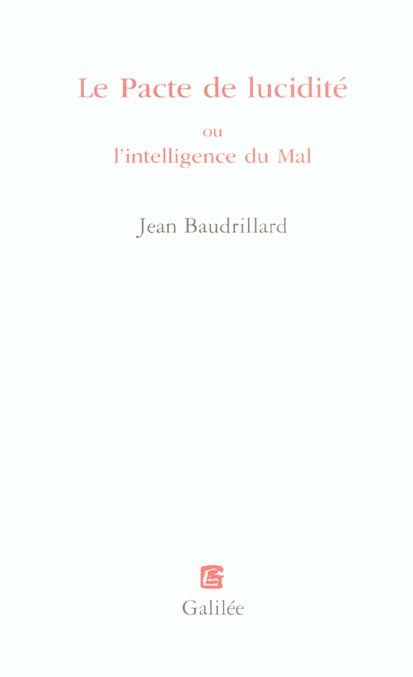 Emprunter Le Pacte de lucidité ou l'intelligence du Mal livre