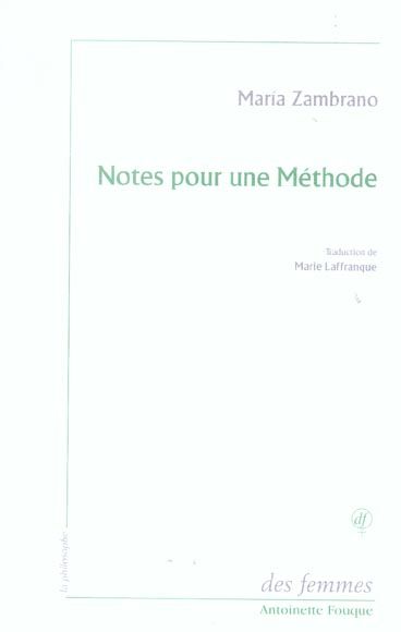 Emprunter Notes pour une méthode livre