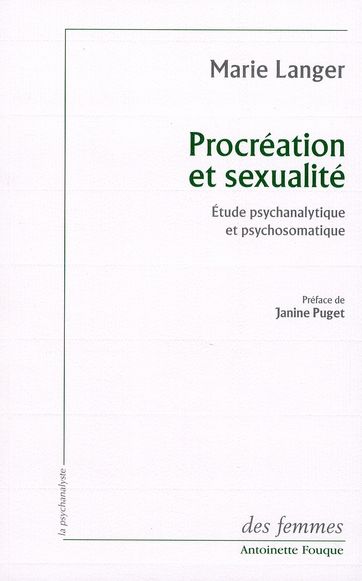 Emprunter Procréation et sexualité. Etude psychanalytique et psychosomatique livre