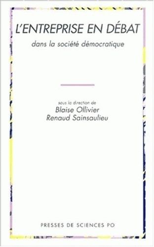 Emprunter L'entreprise en débat dans la société démocratique livre