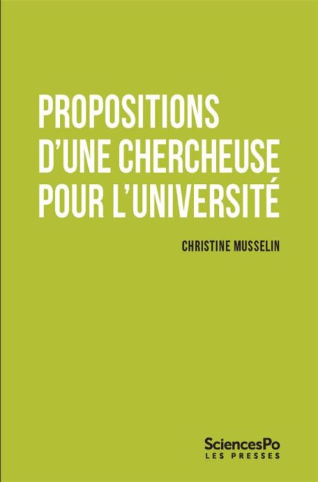 Emprunter PROPOSITIONS D'UNE CHERCHEUSE POUR L'UNIVERSITE livre