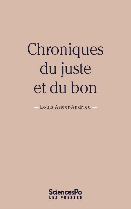 Emprunter Chroniques du juste et du bon livre