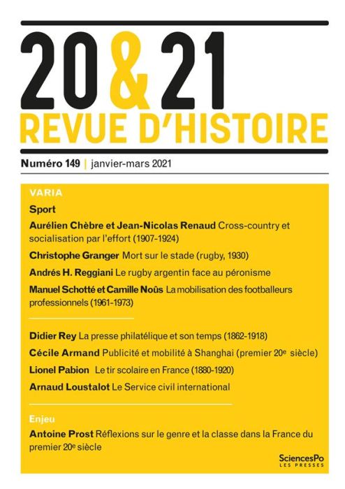 Emprunter 20&21 N° 149 : Revue d'histoire livre