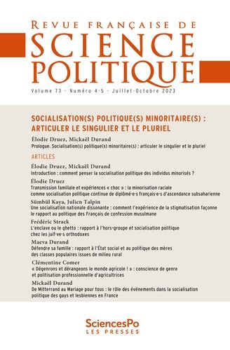 Emprunter Revue française de science politique Volume 73 n°4-5, Juillet-Octobre 2023 livre