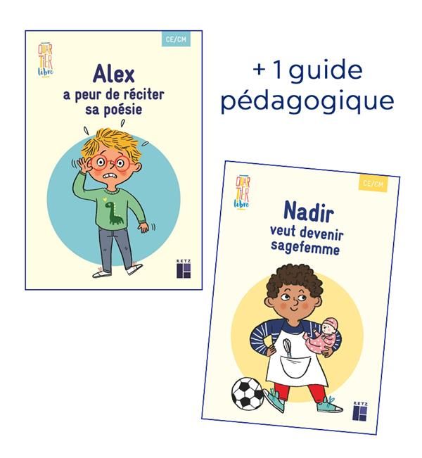 Emprunter Français CE/CM Quartier libre. Pack en 2 volumes : Alex a peur de réciter sa poésie %3B Nadir veut dev livre